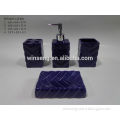 Ceramic Square Purple embossed bathroom sets